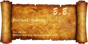 Borsai Barna névjegykártya